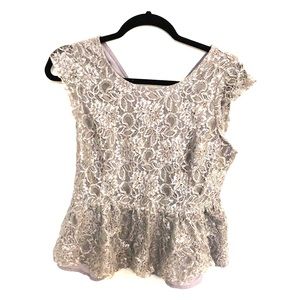 Silver/gray lace shirt